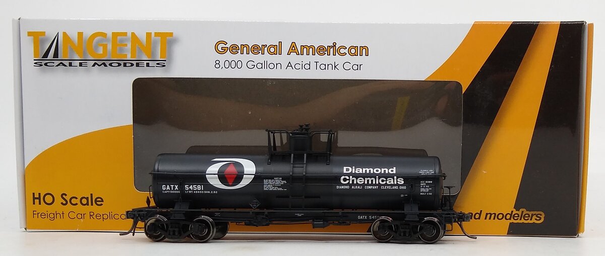 Tangent 13014-01 HO Diamond Chemical 1952+ Tank Car #54581 NIB
