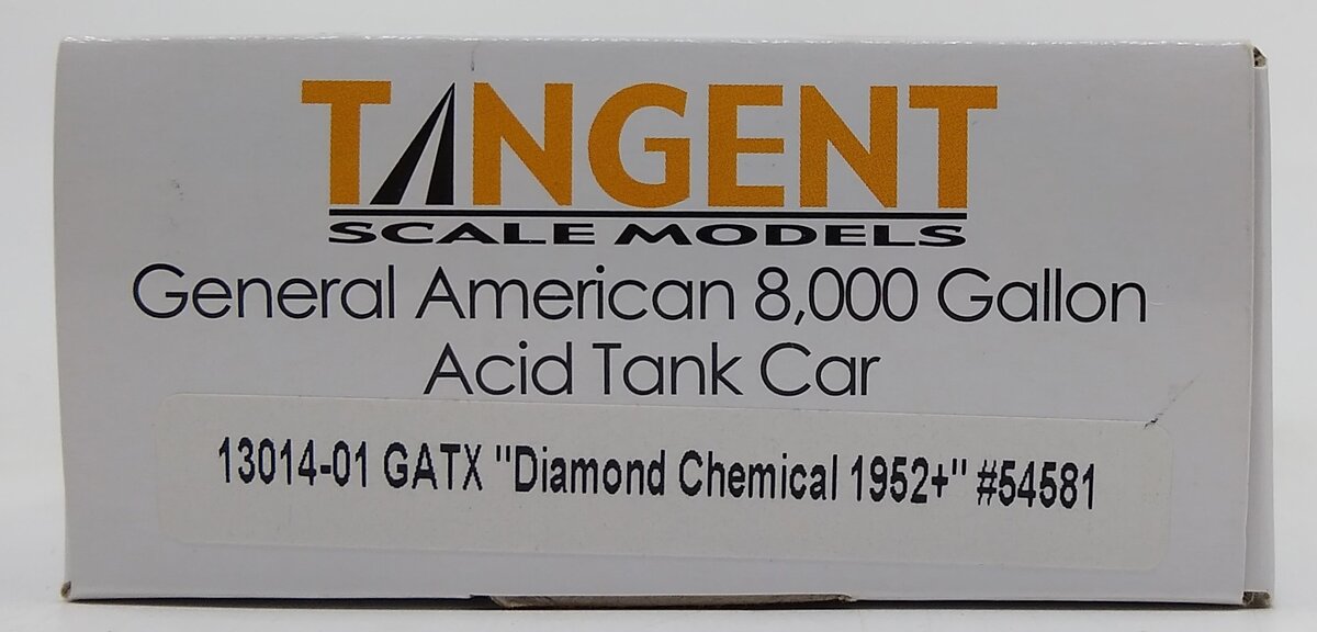 Tangent 13014-01 HO Diamond Chemical 1952+ Tank Car #54581 NIB