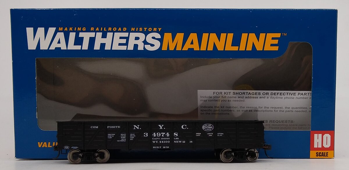 Walthers 910-5660 HO Scale NYC 40' Drop Bottom Gondola #349748