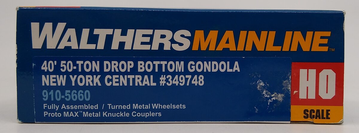 Walthers 910-5660 HO Scale NYC 40' Drop Bottom Gondola #349748