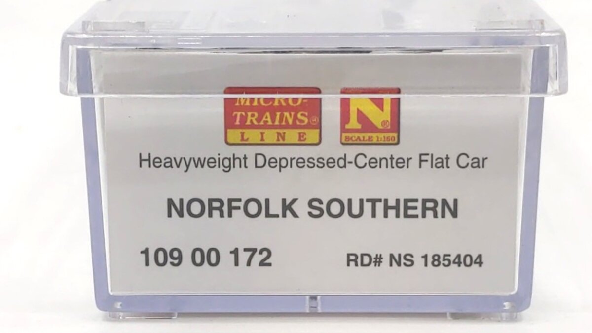 Micro-Trains 10900172 N NS Heavyweight Depressed Center Flatcar #185404