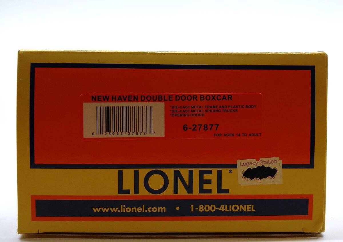 Lionel 6-27877 O Gauge New Haven Double-Door Boxcar #40510 LN/Box