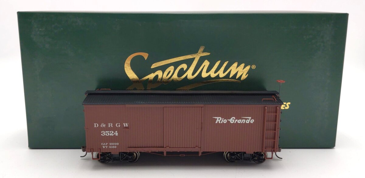 Bachmann 27018 On30 Denver & Rio Grande Western Wood Boxcar #3524
