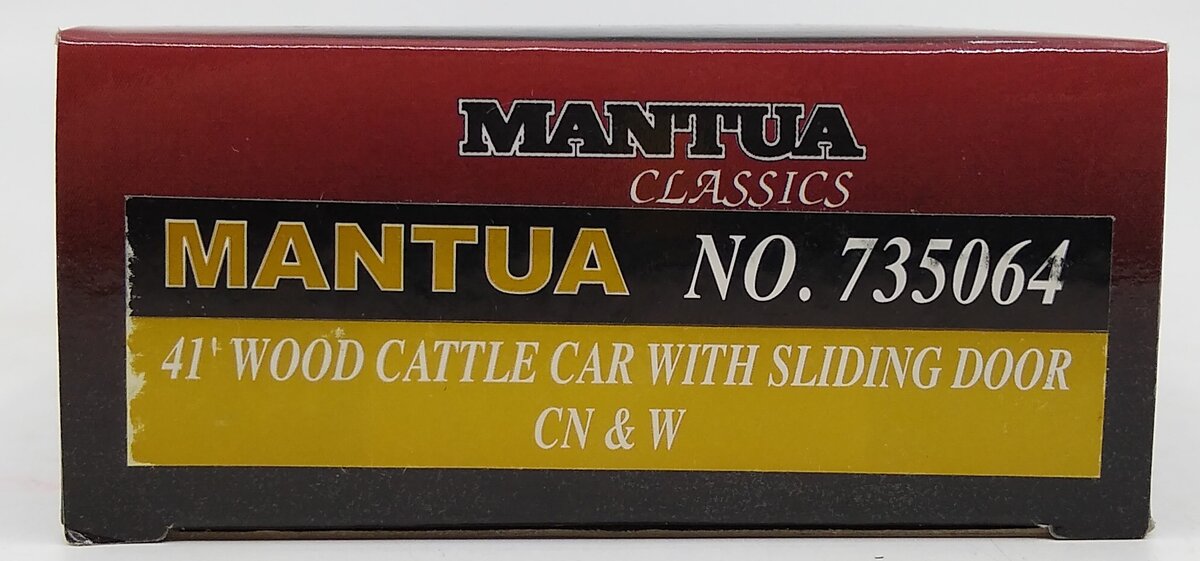 Mantua 735064 HO Scale CN&W 41' Wood Cattle Car With Sliding Door #5120