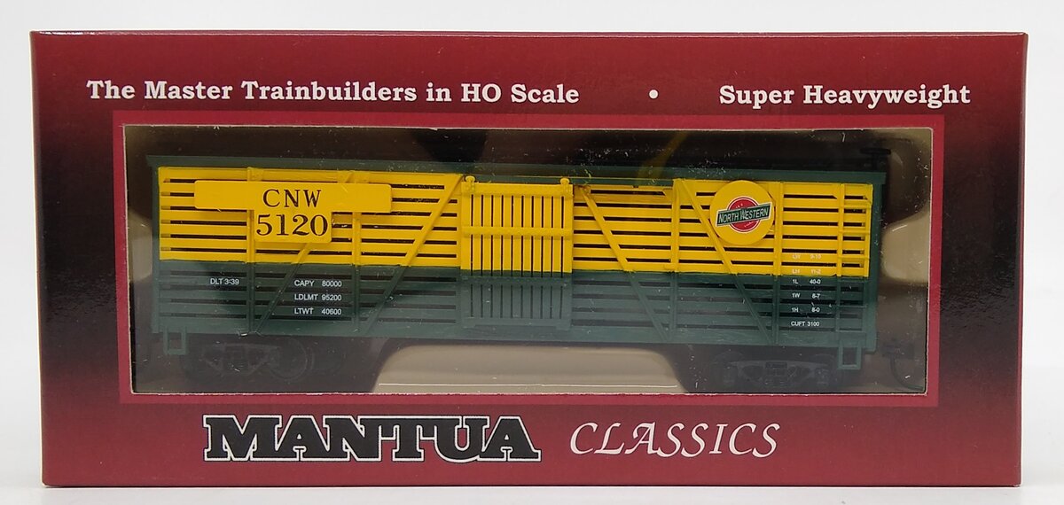 Mantua 735064 HO Scale CN&W 41' Wood Cattle Car With Sliding Door #5120
