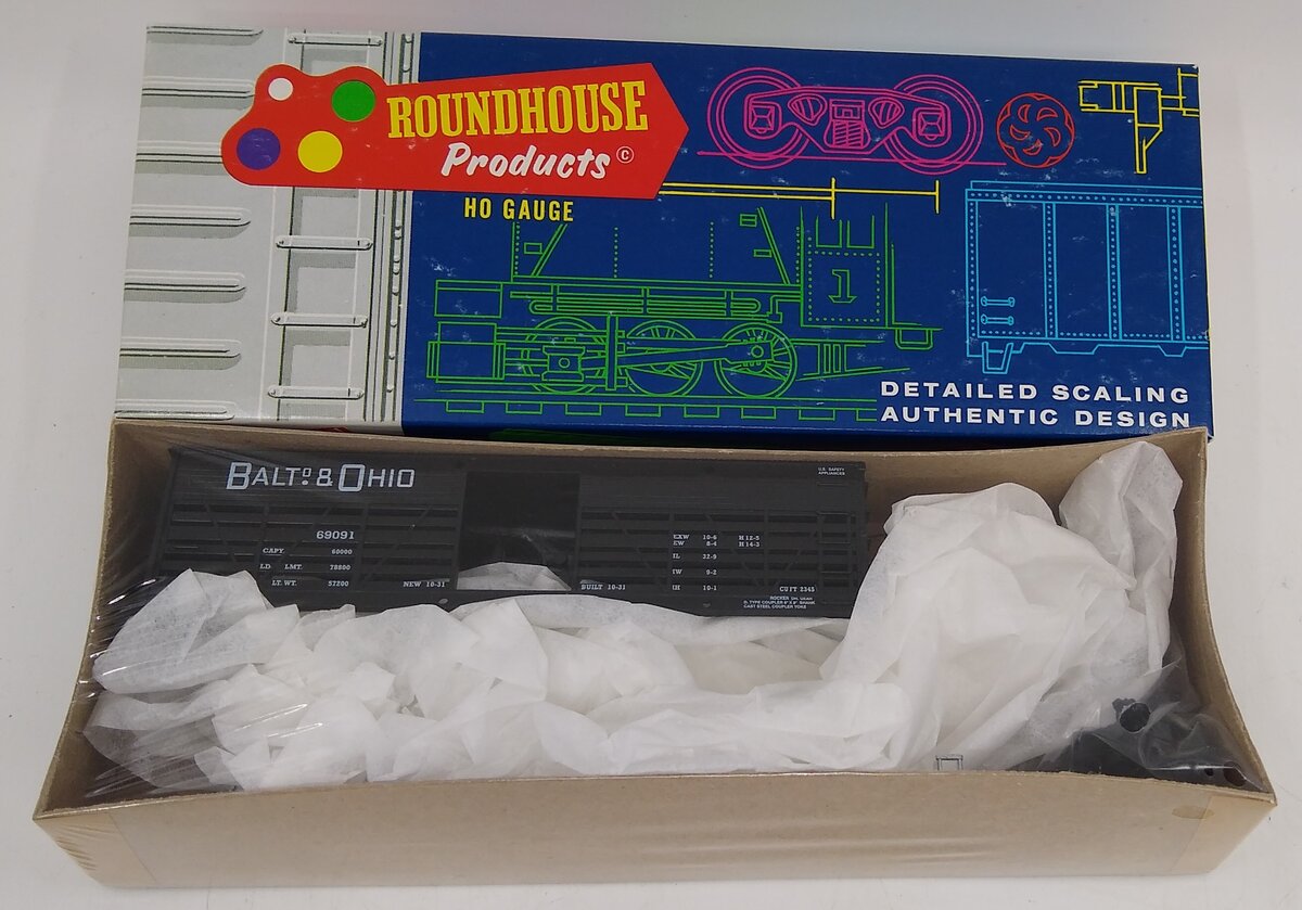 Roundhouse 3272 HO Baltimore & Ohio Old Time Stock Car Kit