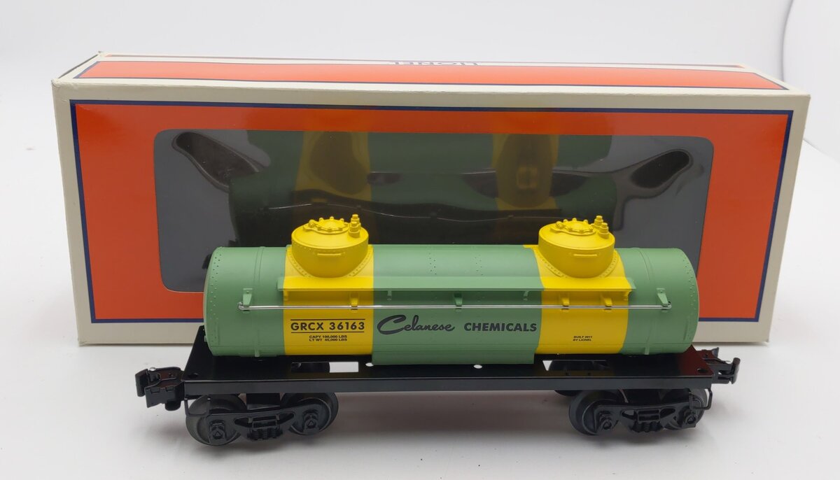Lionel 6-36163 O Gauge Celanese 2-Dome Tank Car