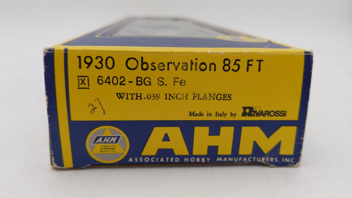 AHM 6402 HO Santa Fe 1930 85 Ft Observation Passenger Car #3241