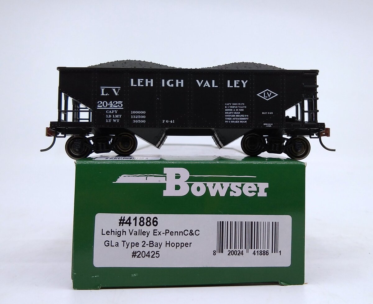 Bowser 41886 HO Lehigh Valley Ex-Penn Central GLa Type 2-Bay Hopper  #20425