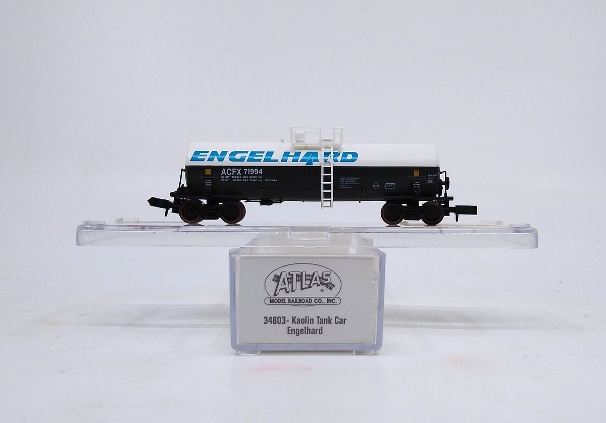 Atlas 34803 N Scale Kaolin Tank Car