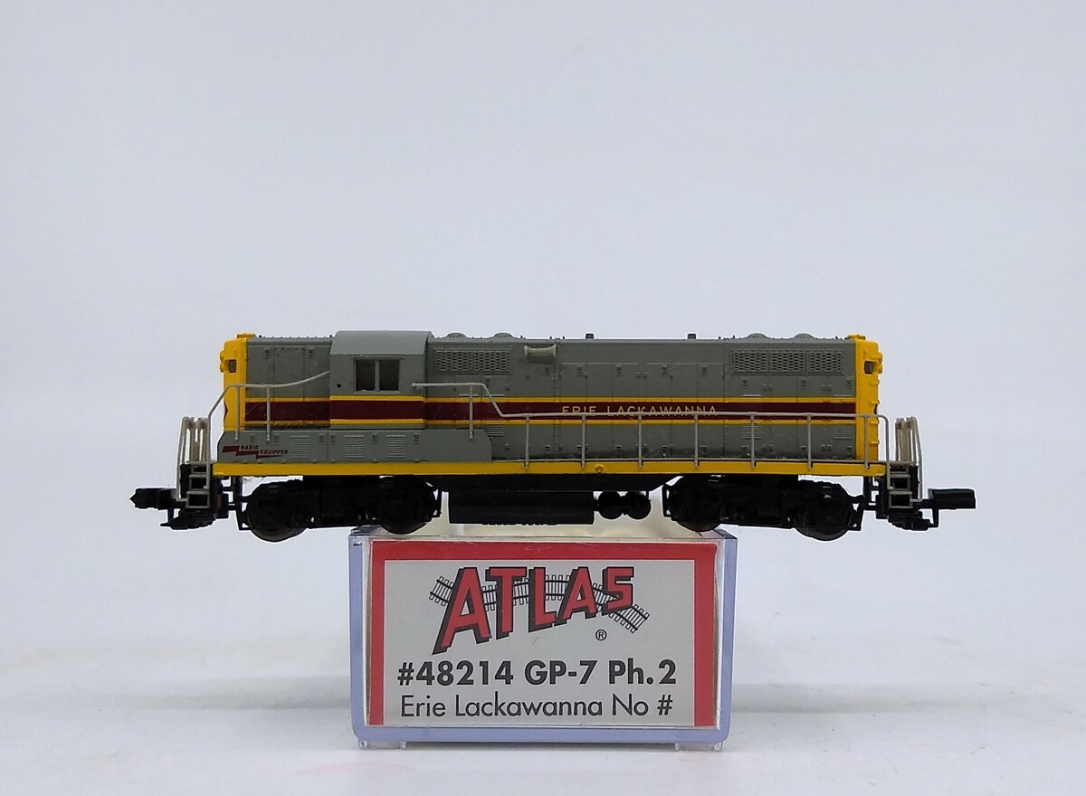 Atlas 48214 N Scale Erie Lackawanna GP-7 Phase II Diesel Locomotive