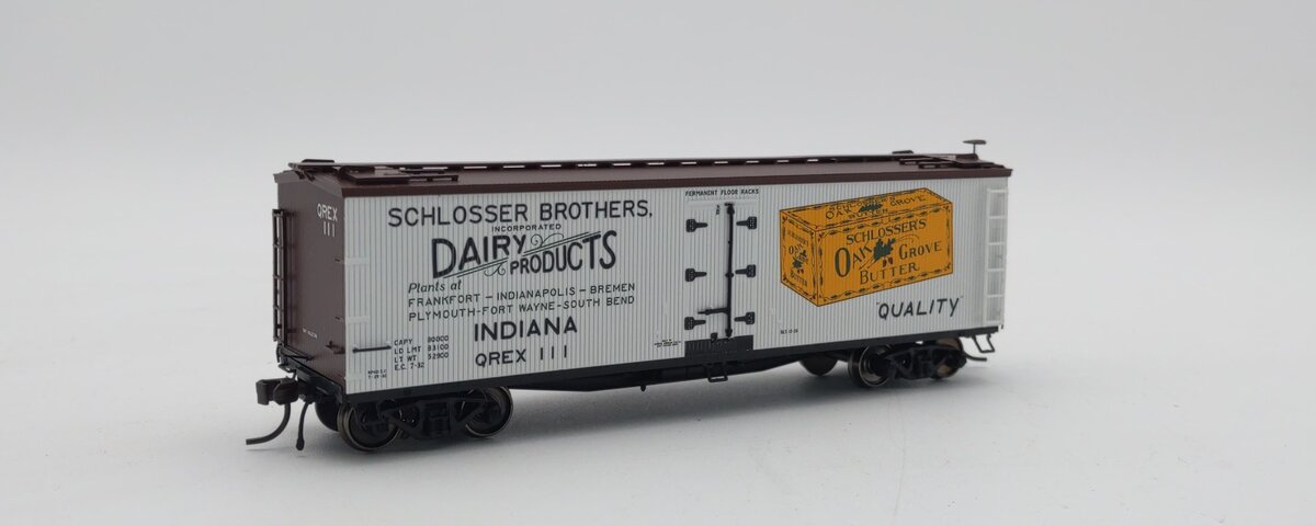 Atlas 20003306 HO Scale 40' Wood Reefer Schlosser Brothers #111