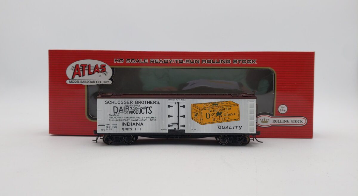 Atlas 20003306 HO Scale 40' Wood Reefer Schlosser Brothers #111