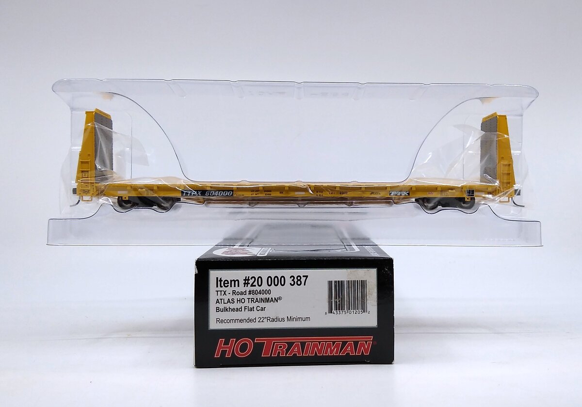 Atlas 20000387 HO TTX Bulkhead Flat Car #804000