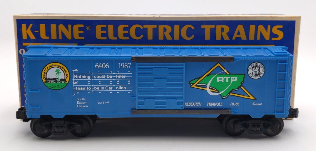 K-Line K-6406 O Gauge TCA 1987 National Convention Boxcar LN/Box