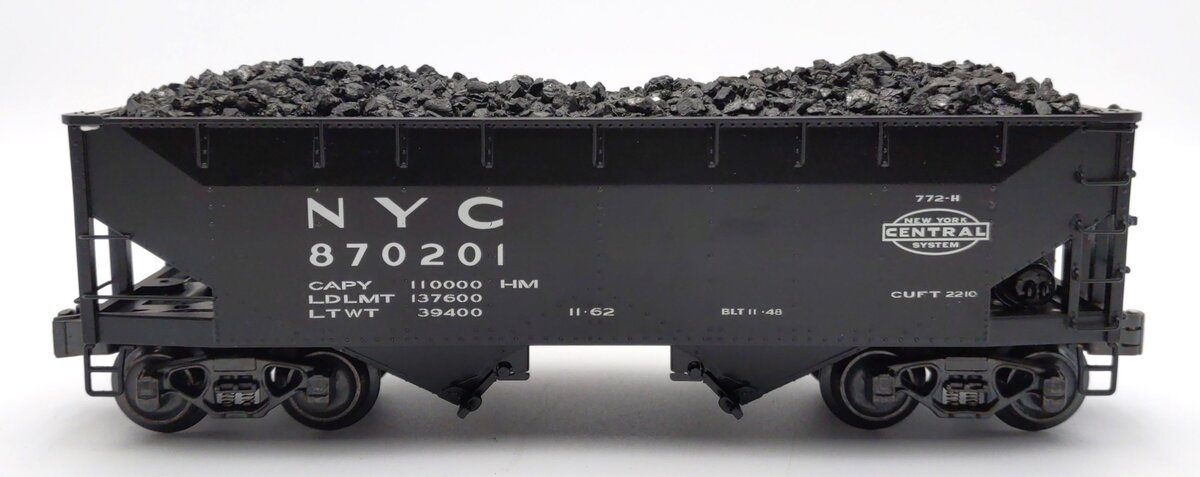 K-Line K6251-1753 O Gauge New York Central 2-Bay Die-Cast Hopper #870201 LN/Box