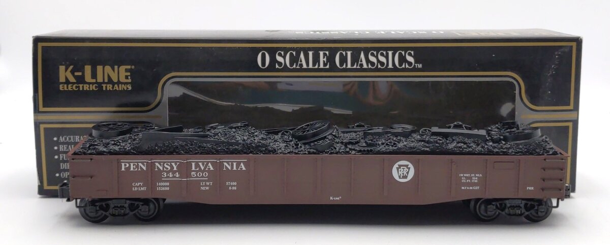 K-Line K652-1891 O Pennsylvania Railroad Gondola with Scrap Load #344500 LN/Box