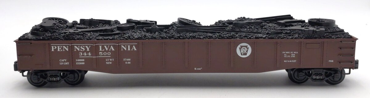 K-Line K652-1891 O Pennsylvania Railroad Gondola with Scrap Load #344500 LN/Box