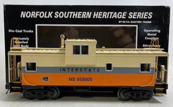 MTH 20-91413 O Gauge NS Heritage Interstate Extended Vision Caboose #555005