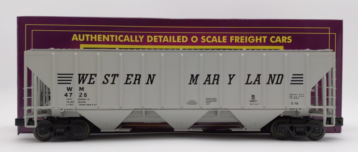 MTH 20-97258 Western Maryland Ps-2CD High-Sided Hopper Car #4728