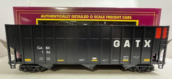 MTH 20-97364 O Gauge GATX Coke Hopper Car #136 with Cola Load