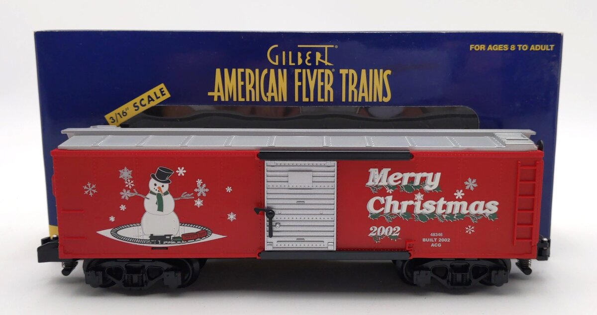 American Flyer 6-48346 S Gauge 2002 Christmas Boxcar LN/Box