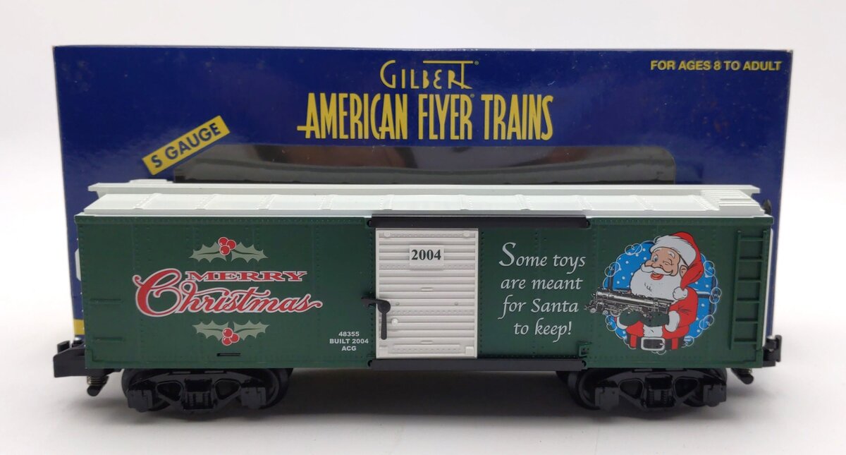 American Flyer 6-48355 S Gauge 2004 Christmas Box Car NIB