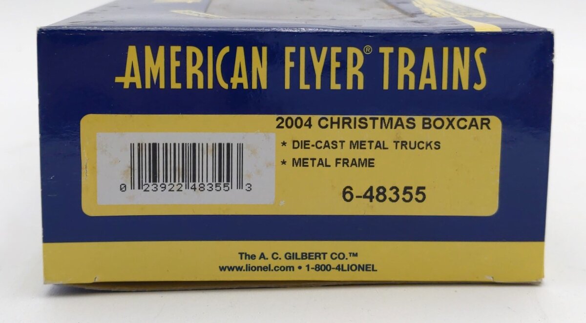 American Flyer 6-48355 S Gauge 2004 Christmas Box Car NIB