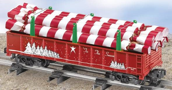 American Flyer 6-48553 S Christmas Gondola With Candy Canes Load