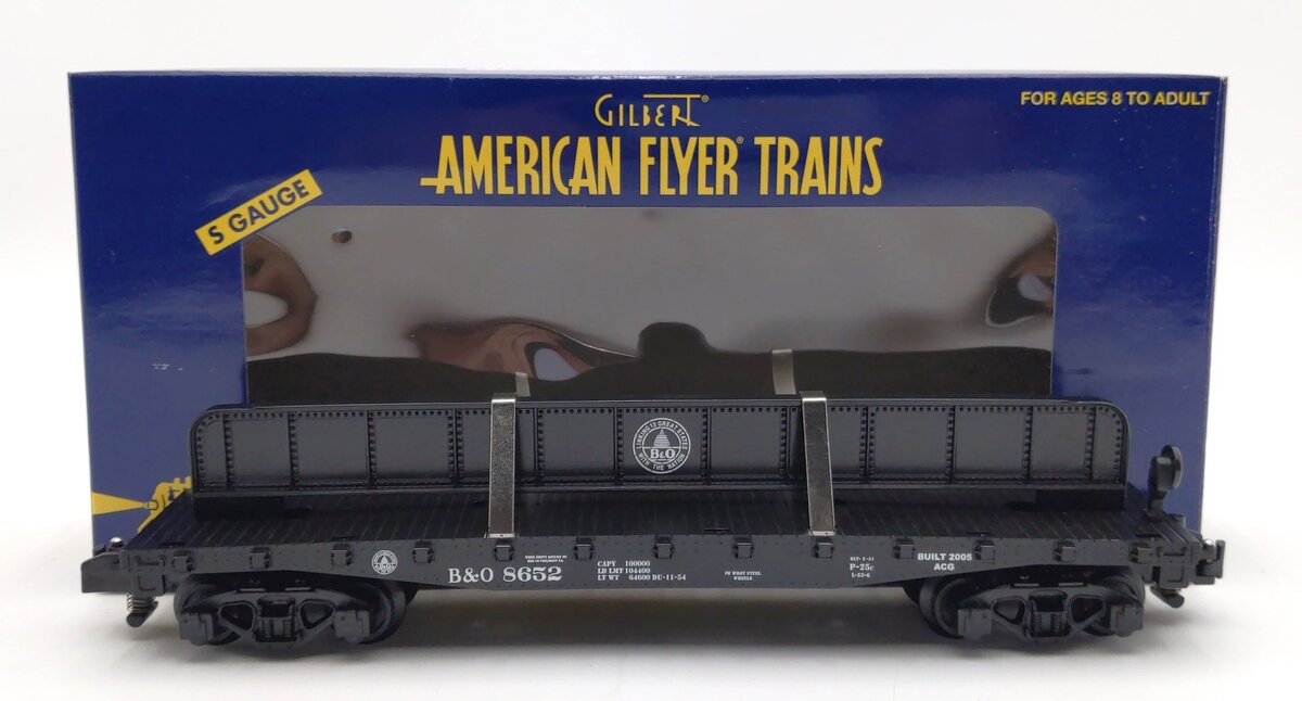 American Flyer 6-48540 S Gauge Baltimore & Ohio Flatcar With Girder
