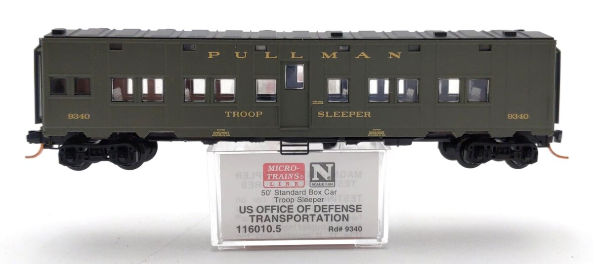 Micro-Trains 11600015 N Scale US Office Of Defense Transportation Troop Sleeper NIB