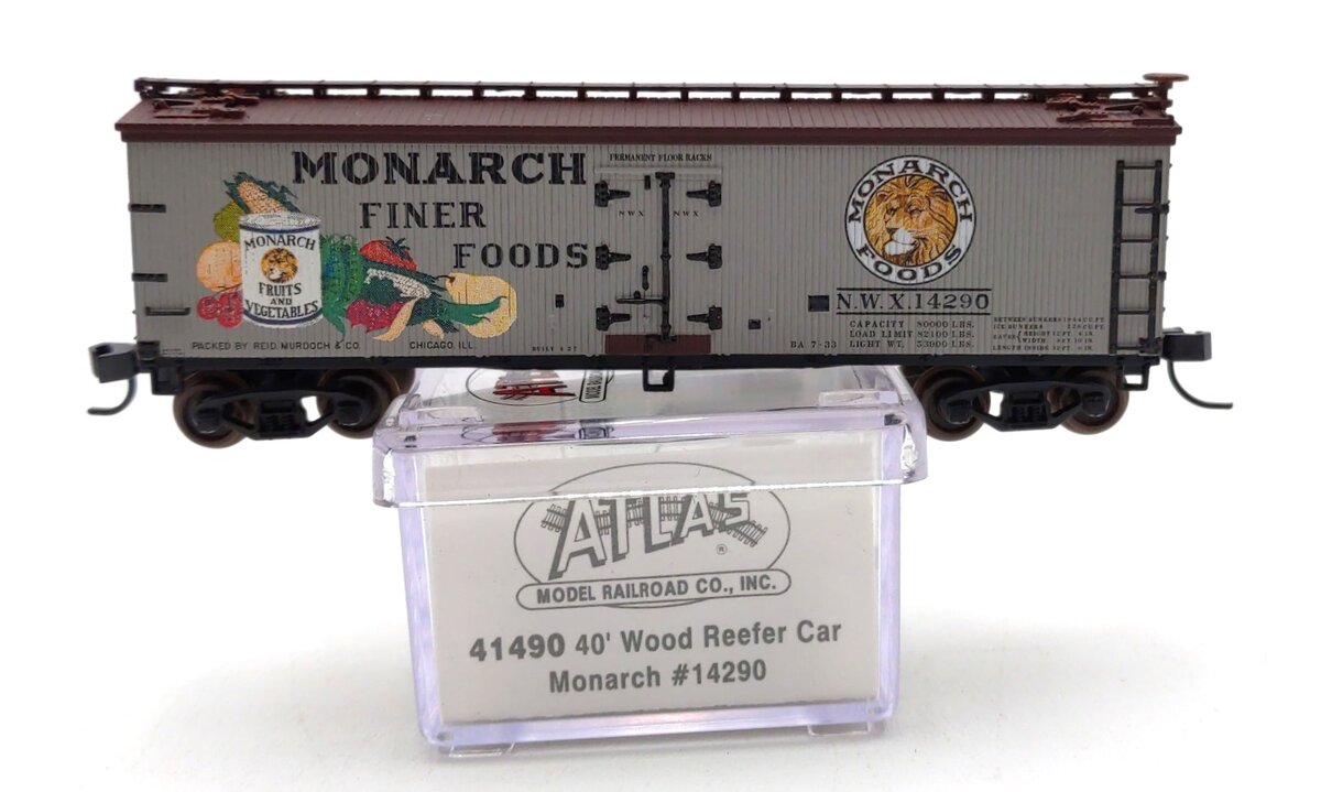 Atlas 41490 N Scale Monarch 40' Wood Reefer #14290