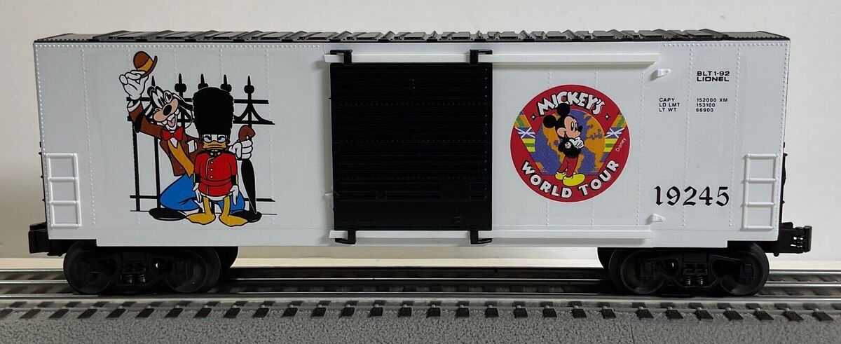 Lionel 6-19245 O Gauge Disney Mickey‘s World Tour Hi Cube Boxcar #19245 LN/Box