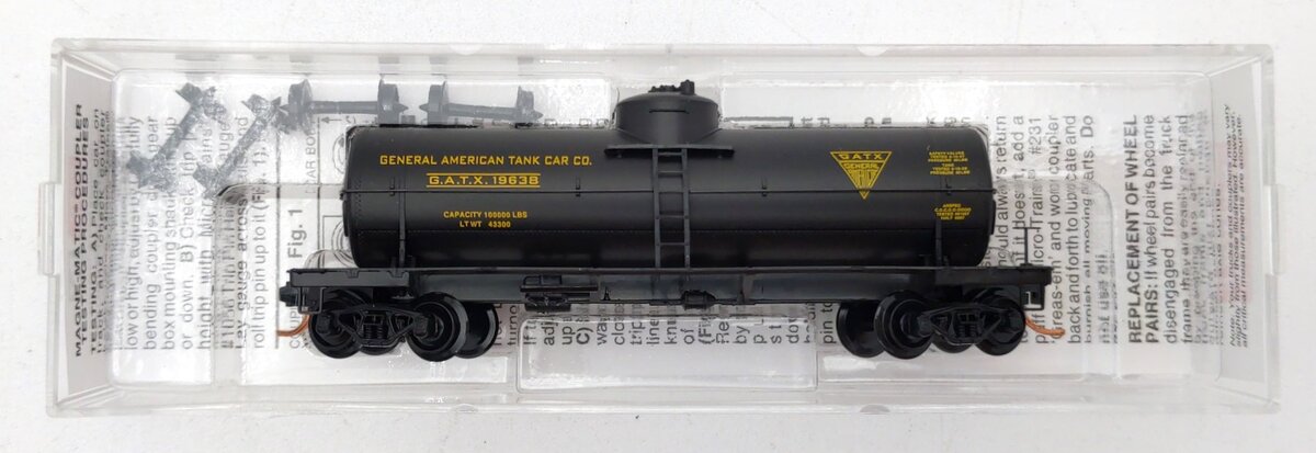 Micro-Trains 06500040 N Scale General American TX 39'Single Dome Tank Car #19638 LN/Box