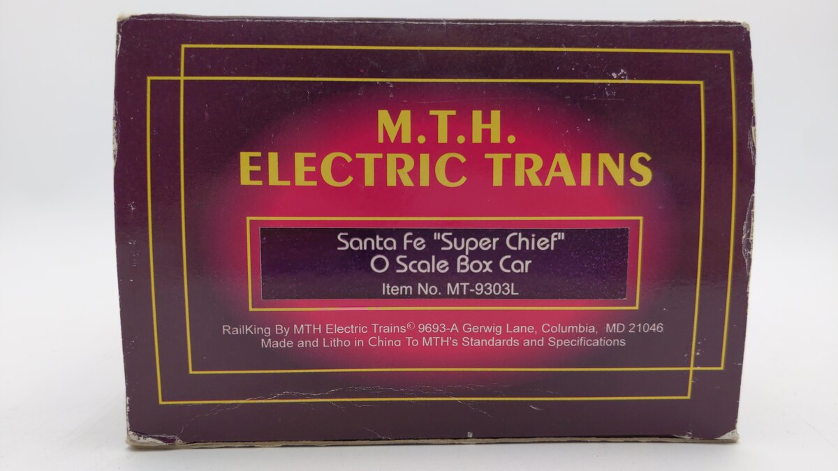 MTH 20-9303 O Gauge Santa Fe "Super Chief" Boxcar #31440 LN/Box