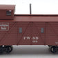 Roundhouse 84350 HO CB&Q/FW&D 30' Outside Braced Wood Caboose #98