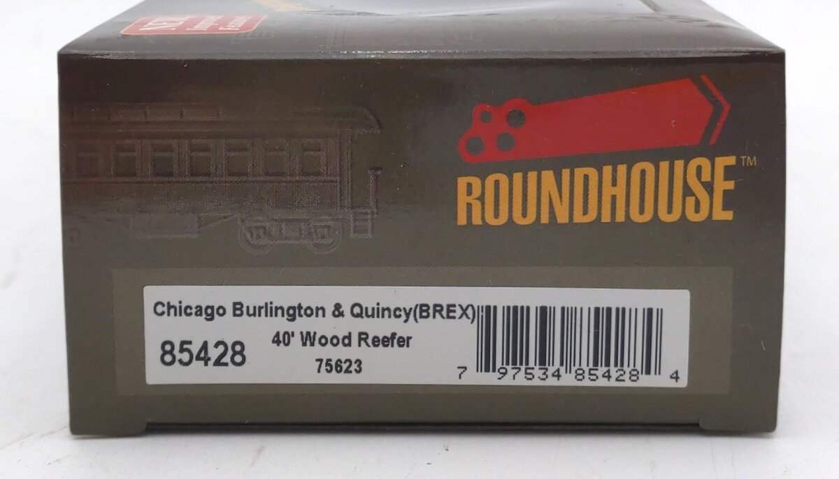 Roundhouse 85428 HO CB&Q/BREX 40' Wood Reefer #75623