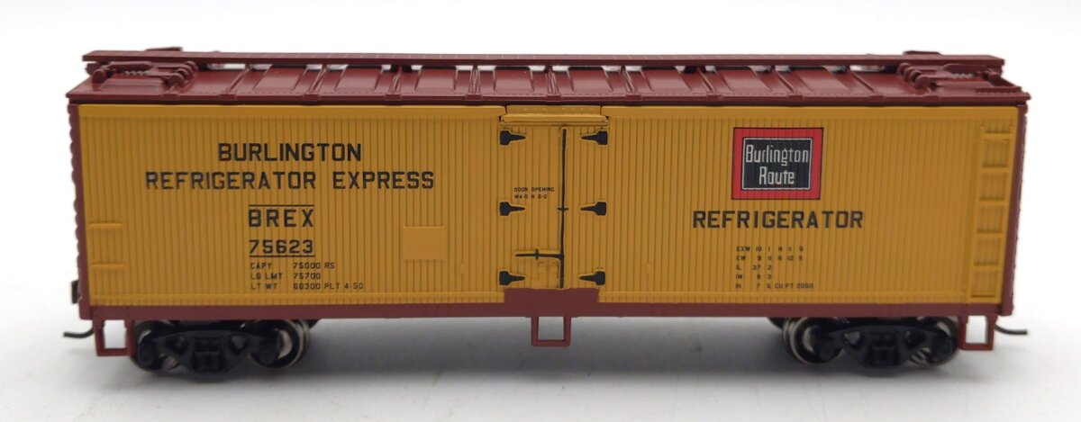 Roundhouse 85428 HO CB&Q/BREX 40' Wood Reefer #75623