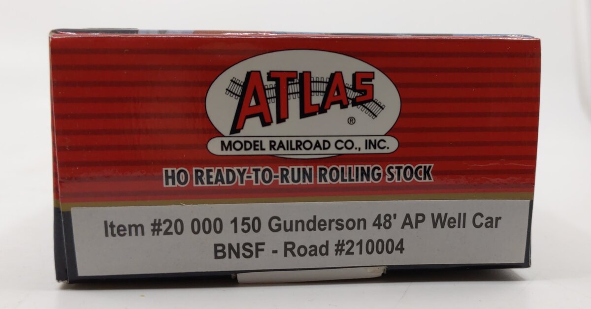 Atlas 20000150 HO BNSF Gunderson 48' AP Well Car #210004