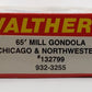 Walthers 932-3255 HO Chicago and Northwestern 65' Mill Gondola Kit #132799 MT/Box