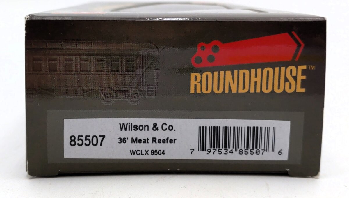 Roundhouse 85507 HO Wilson & Co. 36' Meat Reefer WCLX #9504