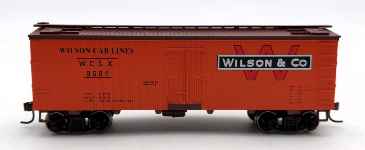 Roundhouse 85507 HO Wilson & Co. 36' Meat Reefer WCLX #9504