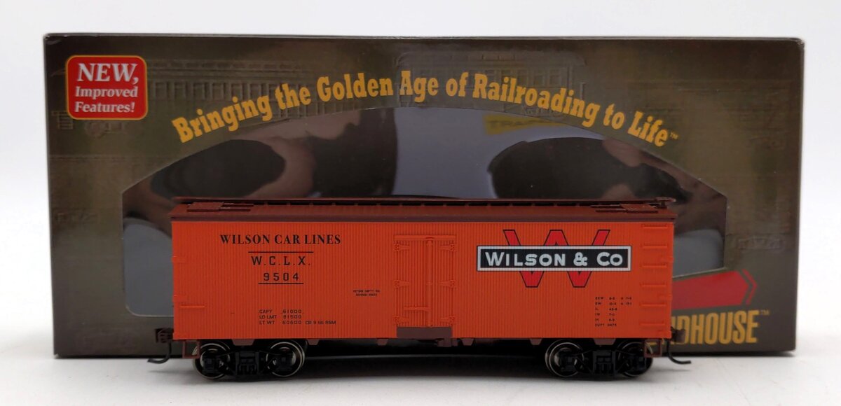 Roundhouse 85507 HO Wilson & Co. 36' Meat Reefer WCLX #9504