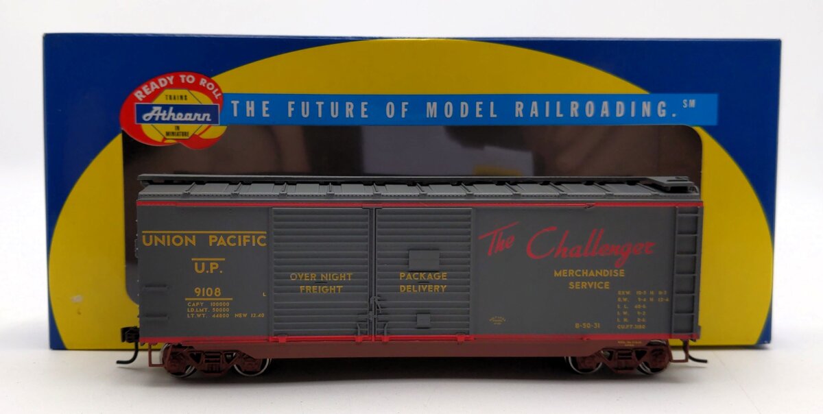 Athearn 70884 HO UP/Challenger 40' Double Door Boxcar #9108