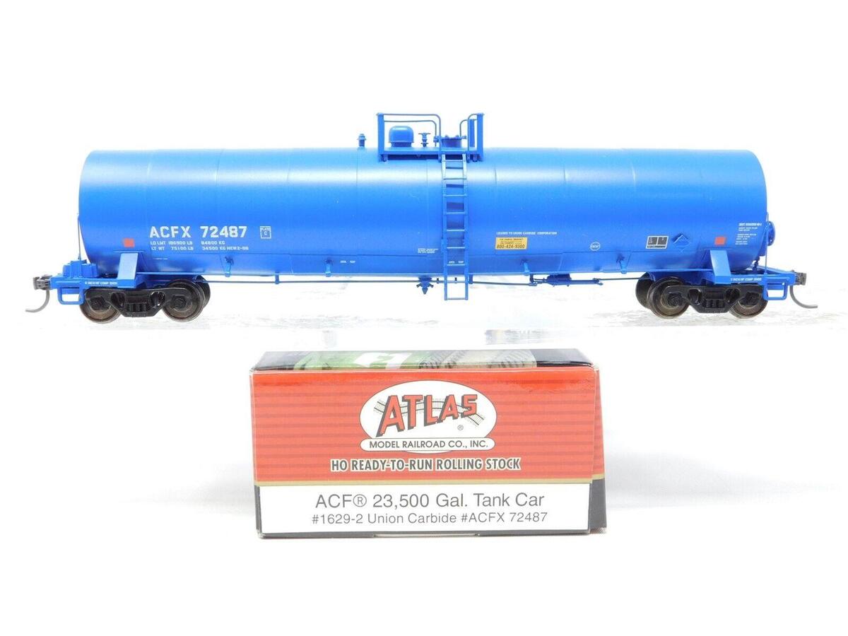 Atlas 1629-2 HO Scale Union Carbide ACF 23,500 Gal. Tank Car #72487 LN/Box