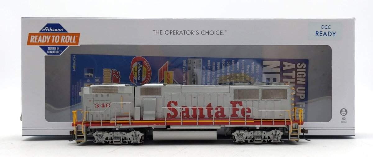Athearn 88868 HO Santa Fe Ready to Run GP60B Diesel Locomotive #346
