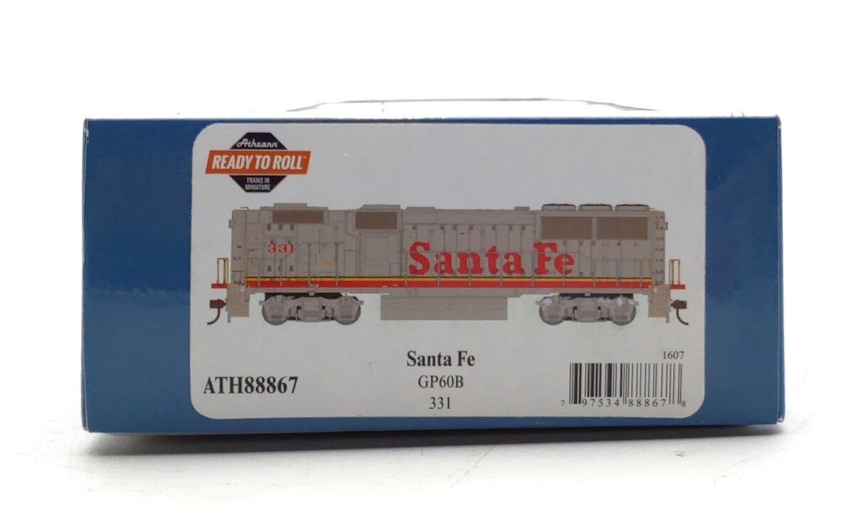 Athearn 88867 HO Santa Fe Ready to Run GP60B Diesel Locomotive #331