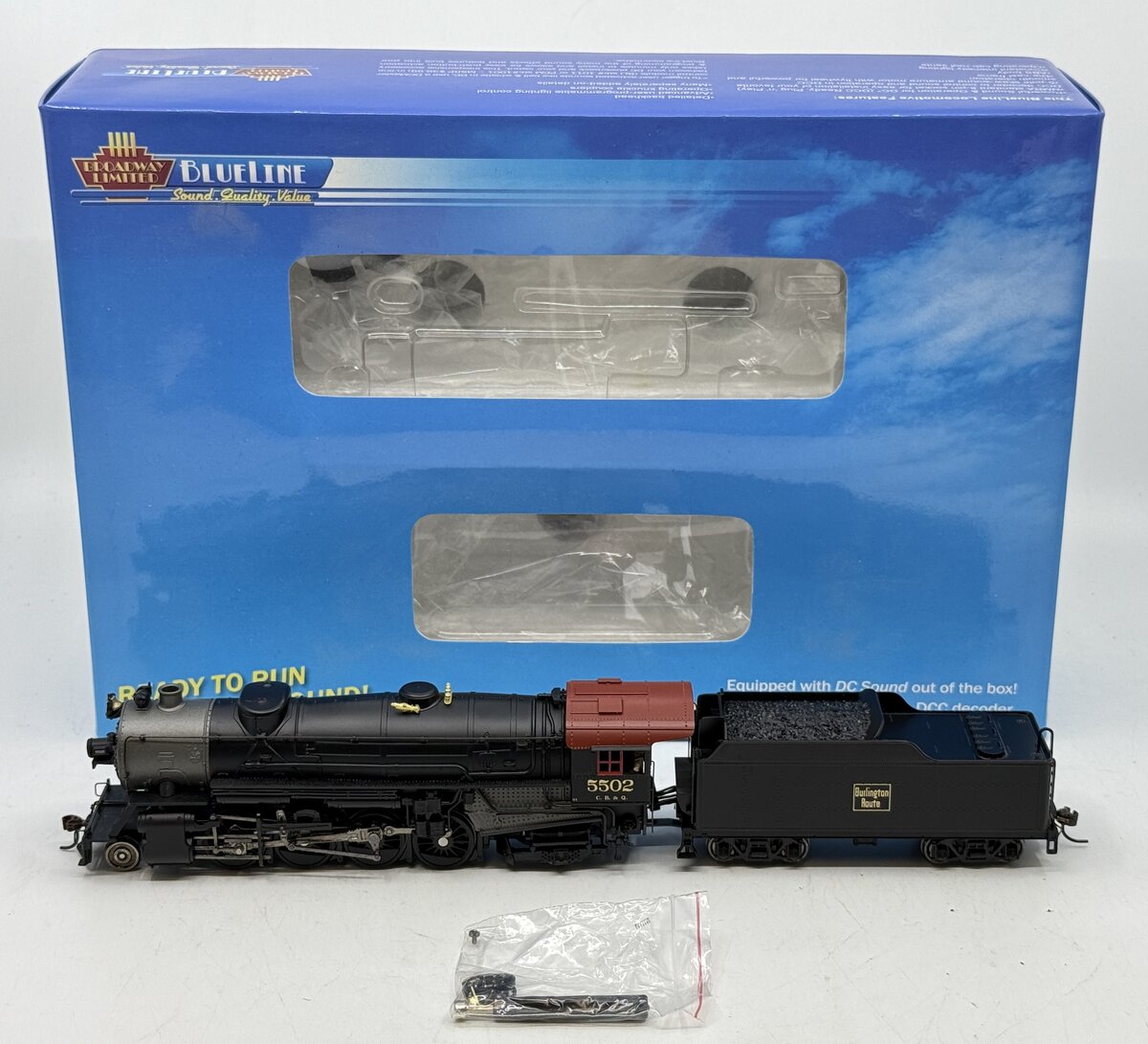 Broadway Limited 5148 HO Chicago, Burlington & Quincy Heavy 2-8-2 Mikado #5502