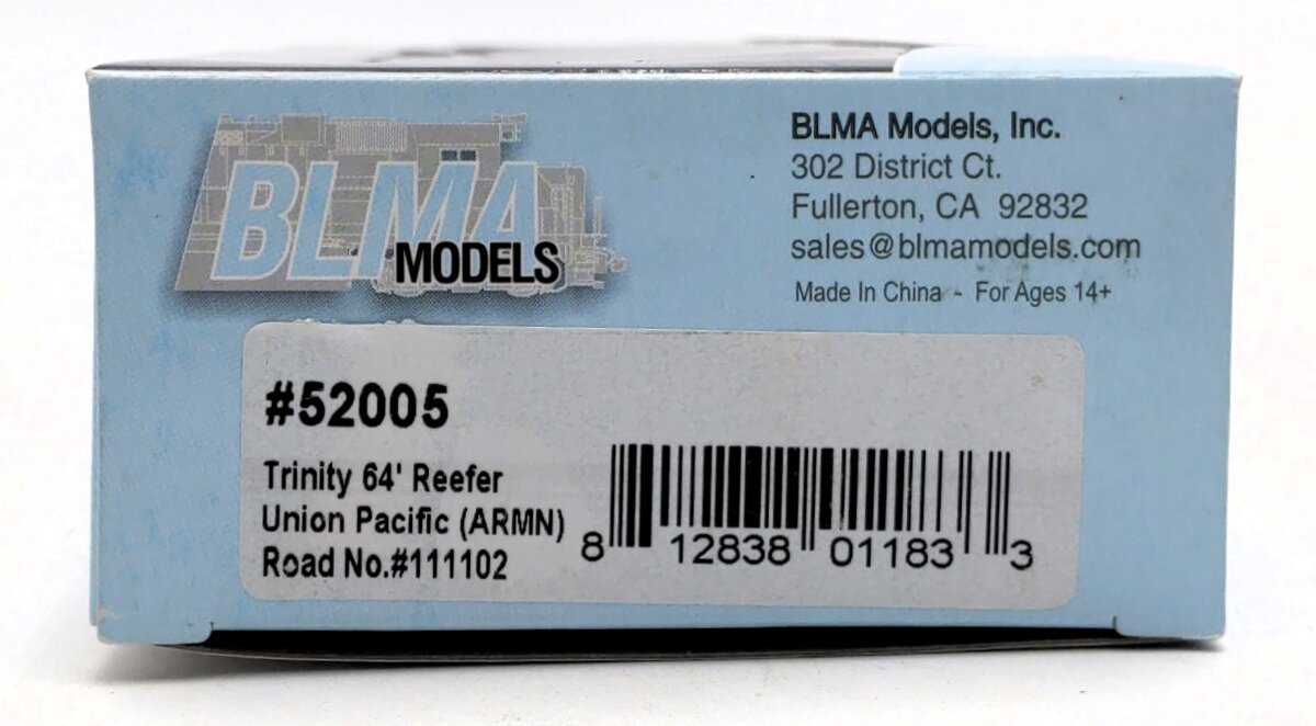 BLMA Models 52005 HO UP/ARMN Trinity 64' Reefer #111102