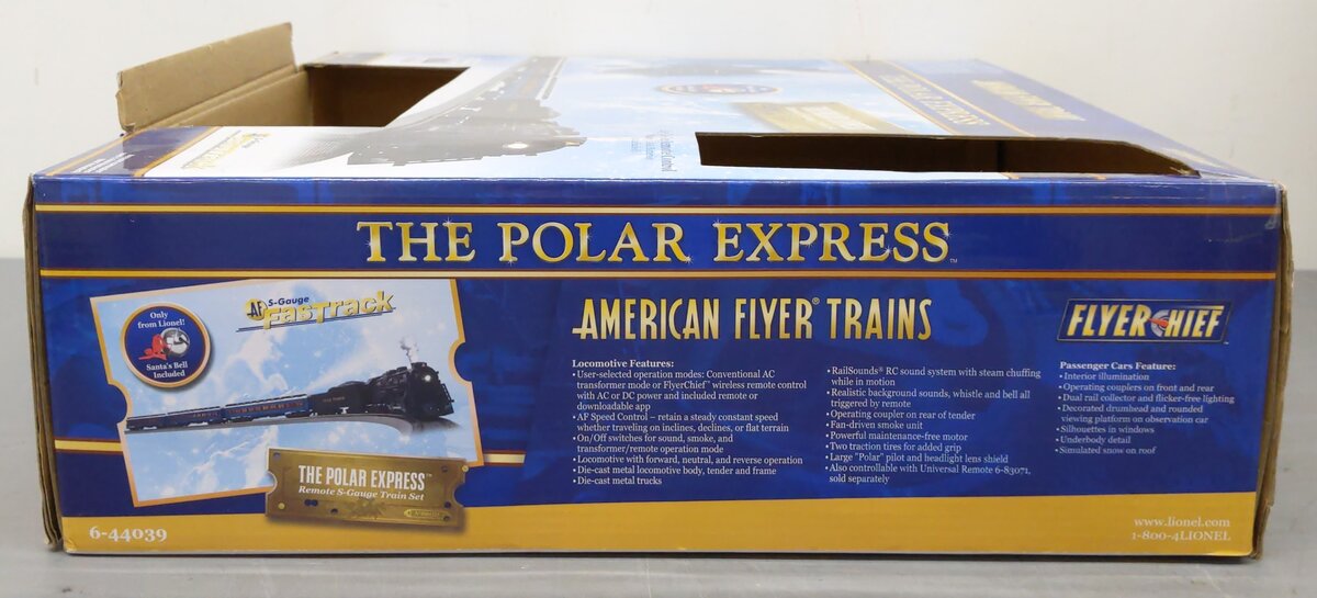 American Flyer 6-44039 Polar Express FlyeChief S Gauge Train Set with Bluetooth EX/Box